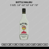 Bottle Malibu Embroidery File 5 size