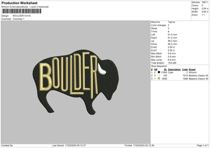 Bulltex Embroidery Machine DesignFile 6 sizes