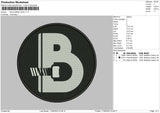 Boulders Logo V1 Embroidery File 4 size