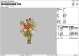 Bouquete 1110 Embroidery File 6 sizes