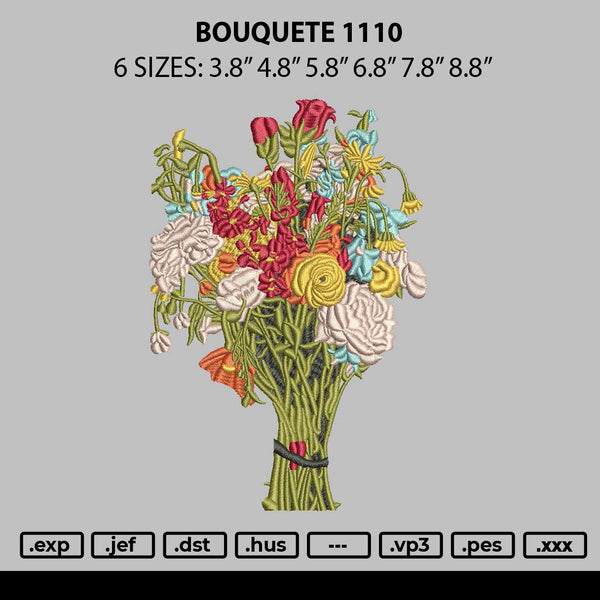 Bouquete 1110 Embroidery File 6 sizes