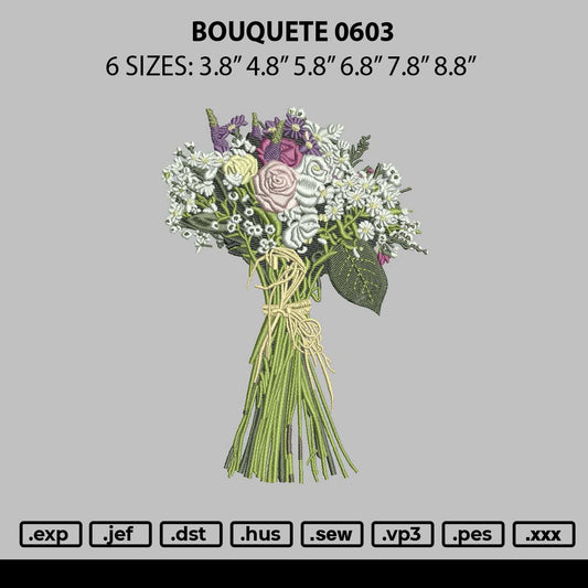 Bouquete 0602 Embroidery File 6 sizes