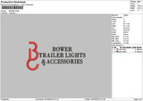 Bowertext Embroidery File 6 sizes