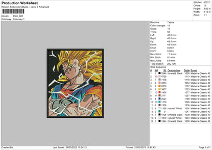 Box 020 dragon Ball Embroidery File 4 size