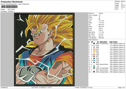 Box 020 dragon Ball Embroidery File 4 size