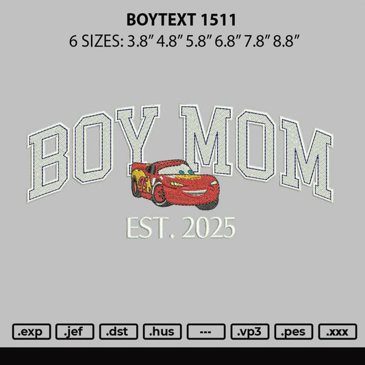 Boytext Embroidery File 6 sizes