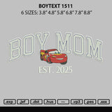 Boytext Embroidery File 6 sizes