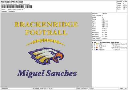 Brackinridge Embroidery Machine Design File 5 sizes