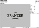 Brandertext Embroidery File 6 sizes