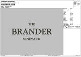 Brandertext Embroidery File 6 sizes