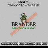 Brander Embroidery File 5 sizes