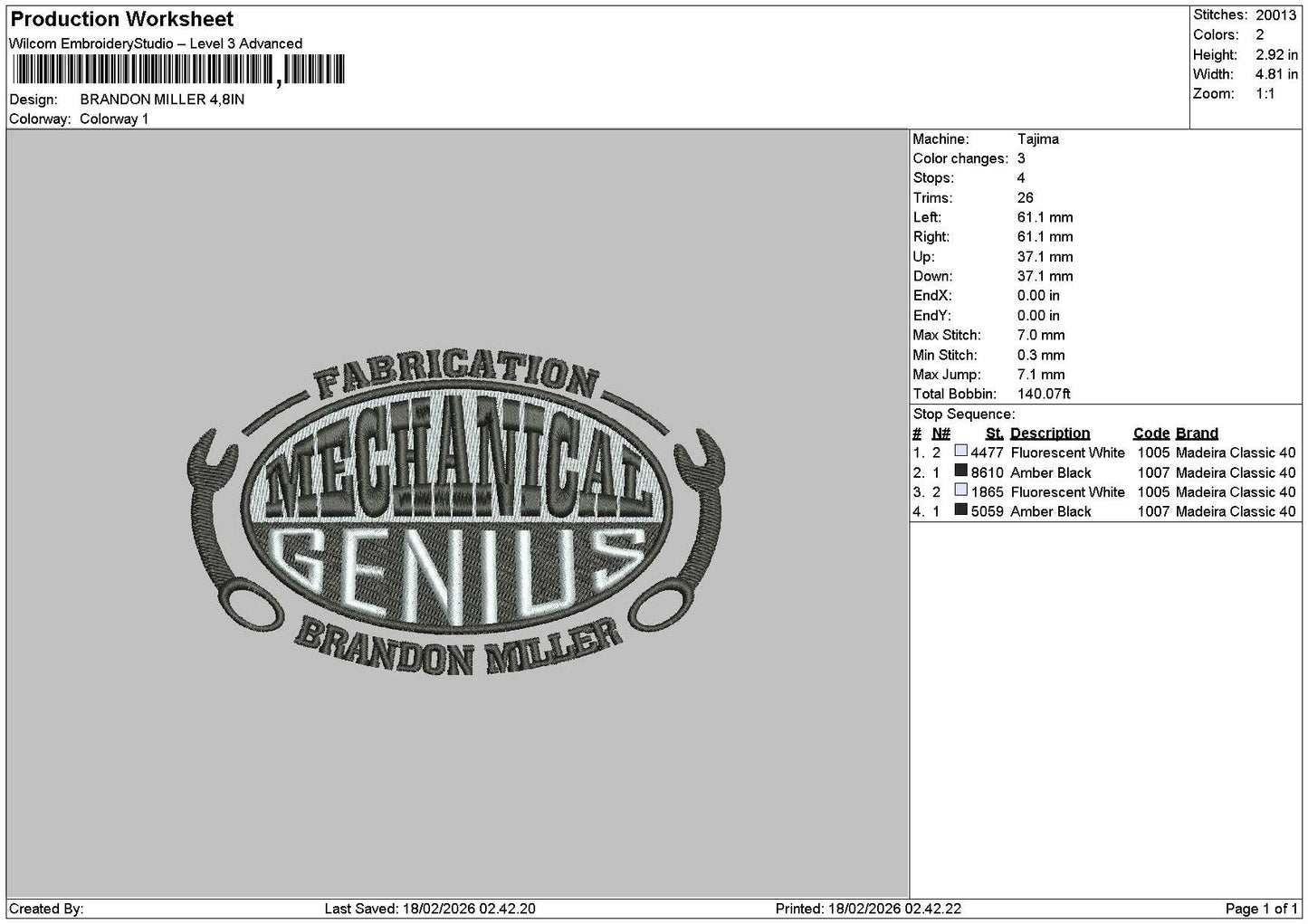 Mechanicaltext Embroidery 7 Files