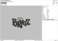 Bratz Txt Embroidery File 6 sizes