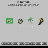 Flag 1712b Embroidery File 6 sizes