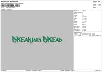 Breaking Embroidery File 5 sizes