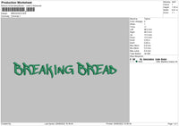 Breaking Embroidery File 5 sizes