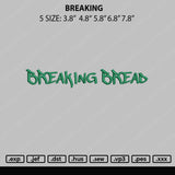 Breaking Embroidery File 5 sizes