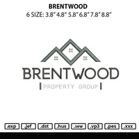 Brentwood Embroidery File 6 sizes