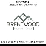 Brentwood Embroidery File 6 sizes