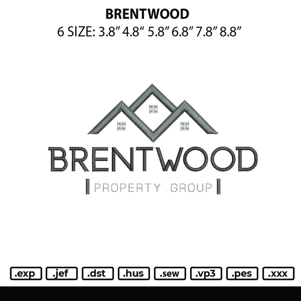 Brentwood Embroidery File 6 sizes