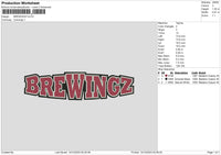 Brewingztext Embroidery File 6 sizes