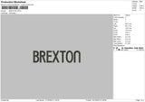 Brextontext Embroidery File 6 sizes