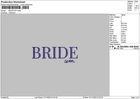 Bride Names 1211 Embroidery 9 Files