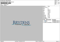 Brydenstext Embroidery File 6 sizes