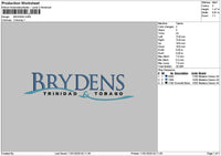 Brydenstext Embroidery File 6 sizes