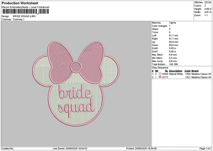 Bridetext 1906 Embroidery File 6 sizes