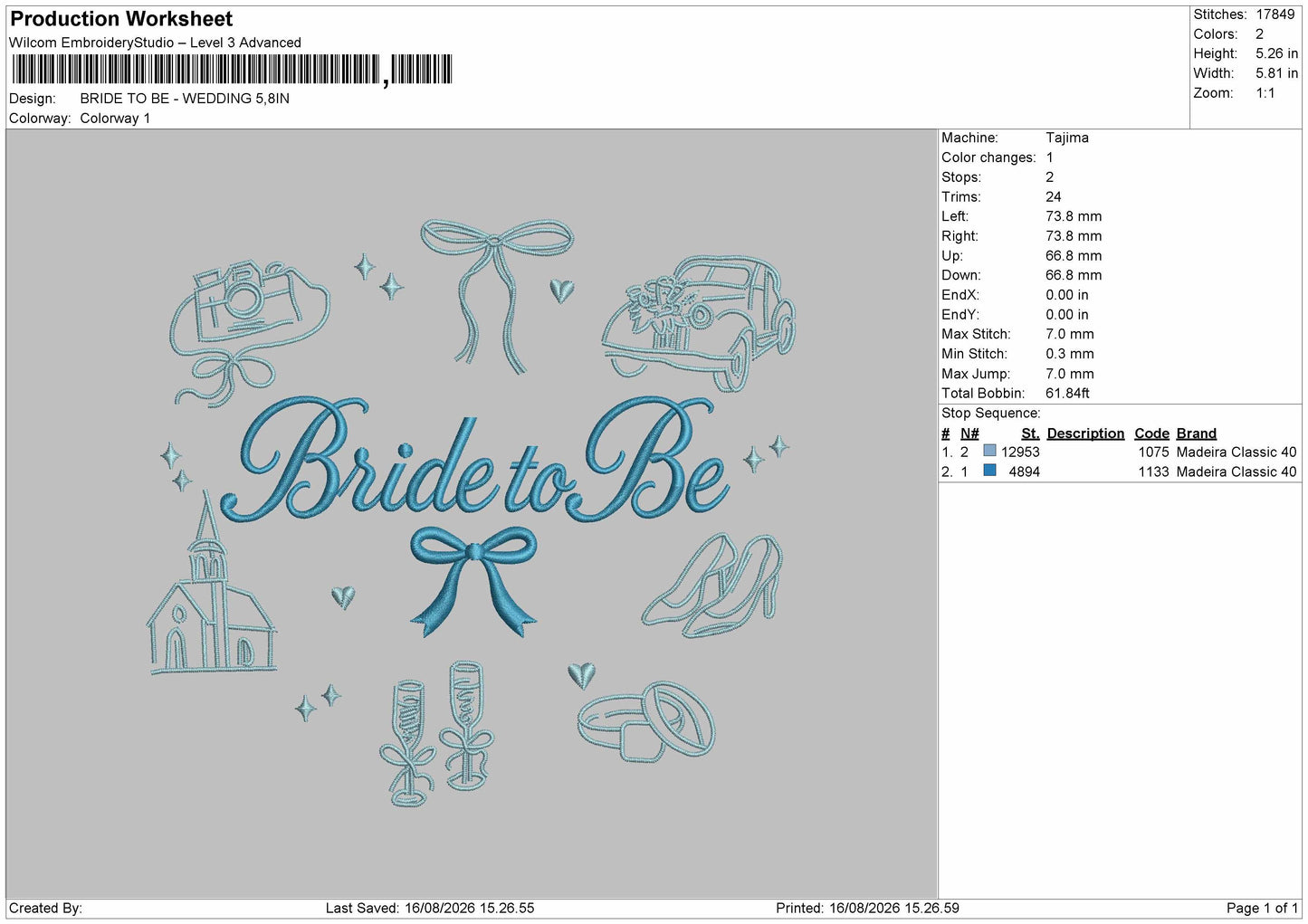 Bride To Be Text 1608 Embroidery Machine Design File 6 sizes