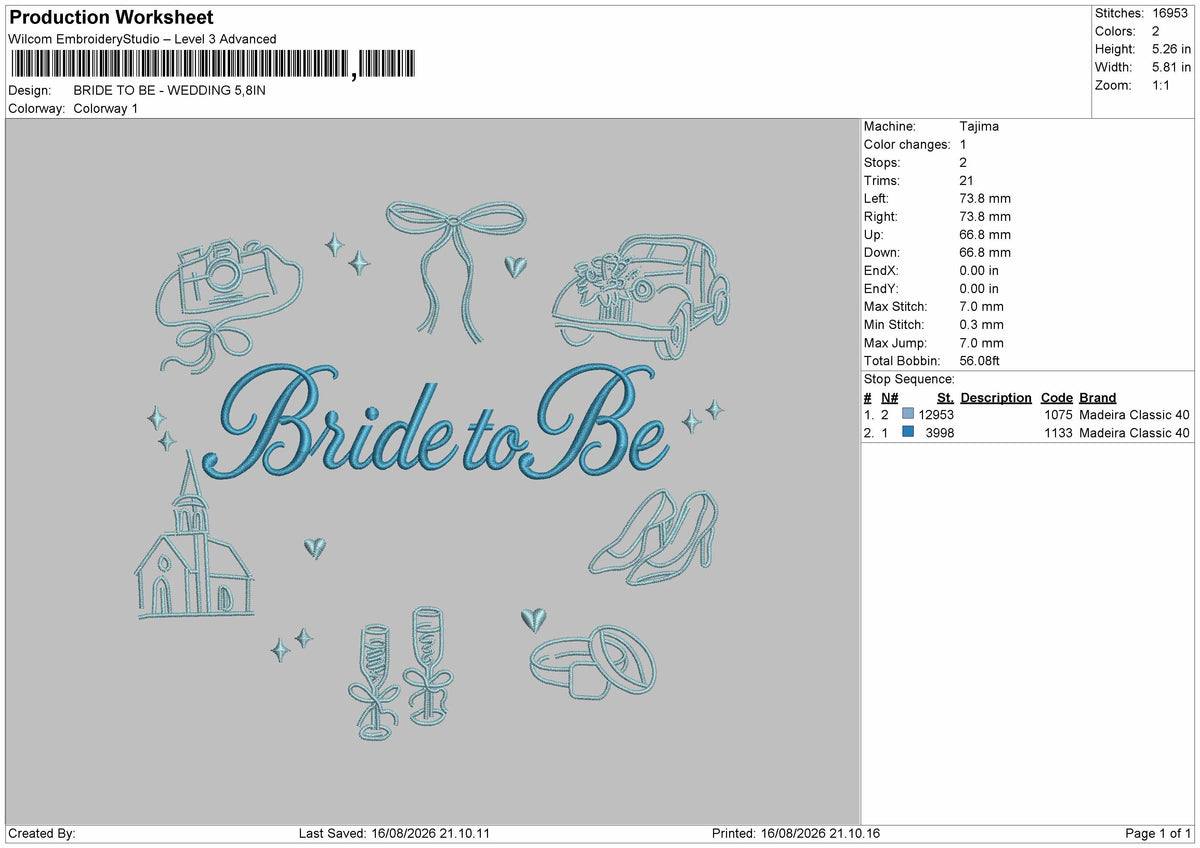 Bride To Be Text 1608 Embroidery Machine Design File 6 sizes