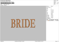 Bride Tatami Embroidery File 6 sizes