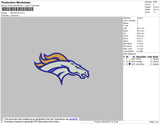 Broncos Embroidery File 4 size