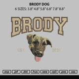 Brody Dog Embroidery File 6 sizes