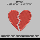 Broken Embroidery File 6 sizes