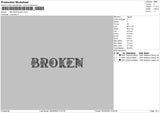 Broken Flowers Embroidery File 4 size