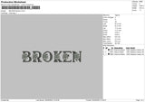 Broken Flowers Embroidery File 4 size