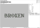 Broken Flowers Embroidery File 4 size