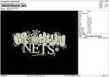 Brooklyntext 2910 Embroidery File 6 sizes