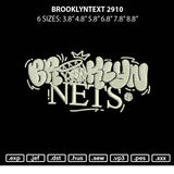 Brooklyntext 2910 Embroidery File 6 sizes