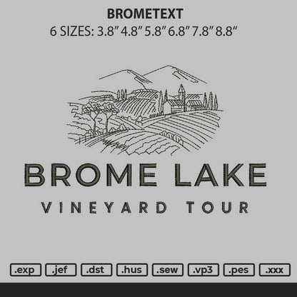 Brometext Embroidery File 6 sizes