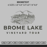 Brometext Embroidery File 6 sizes