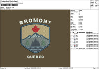 Bromonttext Embroidery File 6 sizes