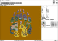 Bear Paw 03 Embroidery File 6 sizes