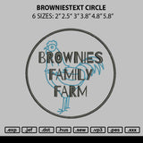 Browniestext Circle Embroidery File 6 sizes