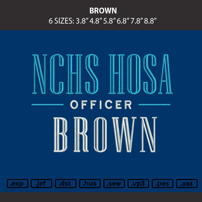 Brown Embroidery Machine Design File 6 sizes