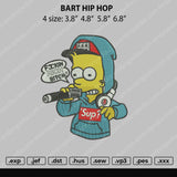 Bart Hip Hop Embroidery File 4 size