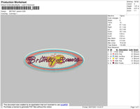 Britney Spears Embroidery File 4 size