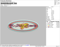 Britney Spears Embroidery File 4 size